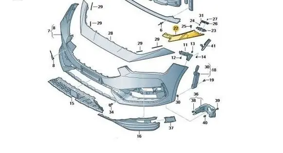 Cupra Leon Front bumper mounting bracket 5FA807056