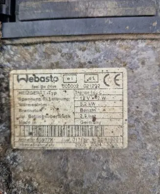 Renault Espace IV Auxiliary pre-heater (Webasto) 65977k