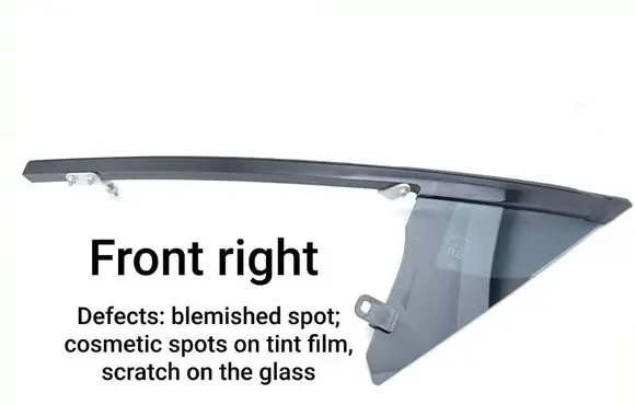 Aston Martin DBX Front door vent window glass four-door 43R001598