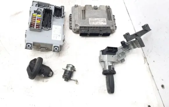 Citroen Nemo Engine ECU kit and lock set 9661586080 0281014444 9665691680