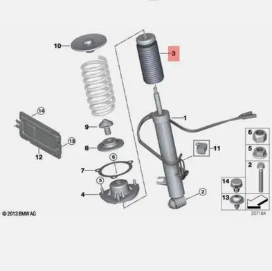 BMW X5 F15 Rear shock absorber damper bump stop 33536851873 6851873