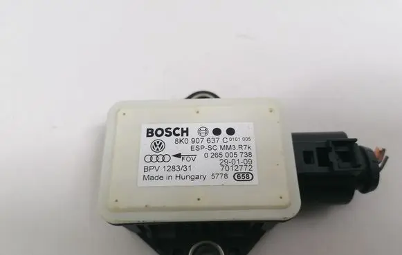 Audi A4 S4 B8 8K ESP acceleration yaw rate sensor 8K0907637C
