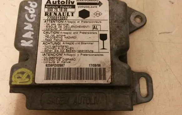 Renault Kangoo I Airbag control unit/module 7700313267 550751800