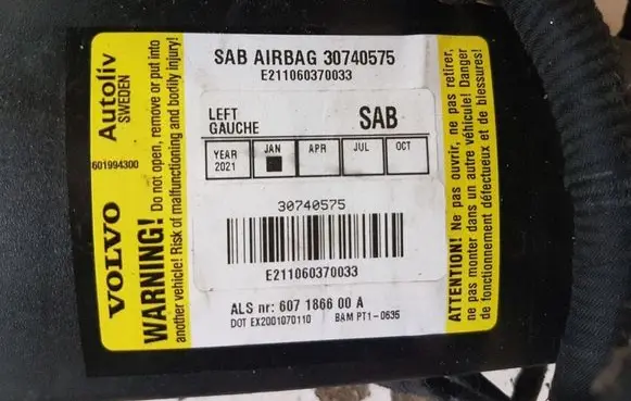 Volvo V50 Seat airbag 30740575 607186600A