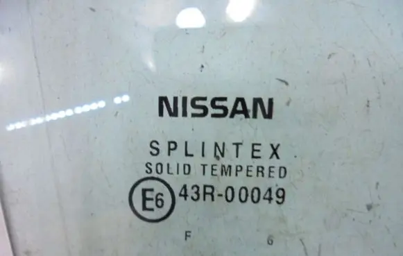 Nissan Primera Rear door window glass 43R-00049