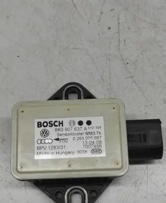 Audi A4 S4 B8 8K ESP acceleration yaw rate sensor 8K0907637A 0265005667
