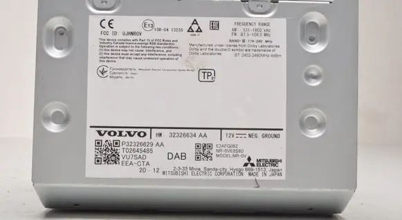 Volvo XC60 Navigation unit CD/DVD player 32326629