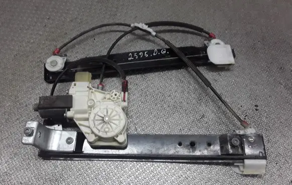 Rear door window regulator with motor