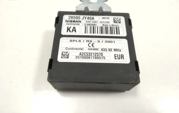 Renault Koleos I Keyless (KESSY) go control unit/module 28595JY40A S180039001 A2C53212570