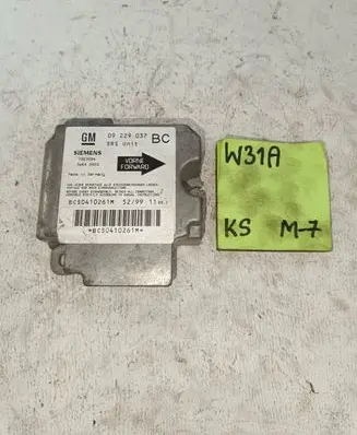 Opel Astra G Airbag control unit/module 09229037