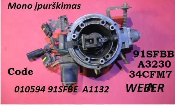 Ford Escort Carburettor 34CFM7A 91SFBB