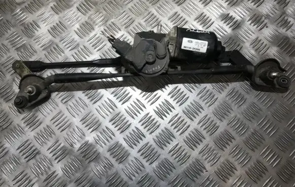 Front wiper linkage and motor