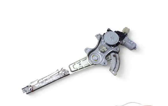 Rear door window regulator with motor
