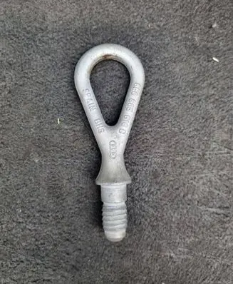 Towing hook eye