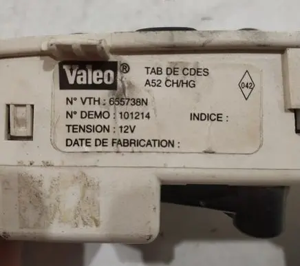 Renault Scenic I Climate control unit 655738N