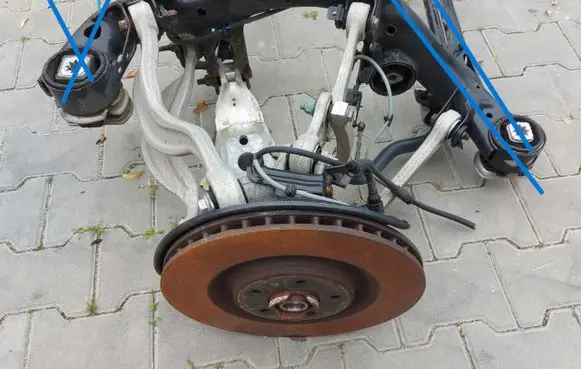 Audi e-tron Rear axle beam with reductor 