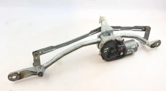 Front wiper linkage and motor