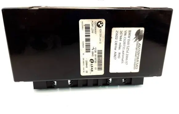 BMW 5 E60 E61 Comfort/convenience module 9118730 532256821