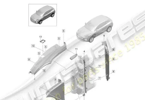 Porsche Macan (95B) Fender 95B821103C 95B821103CYGRV