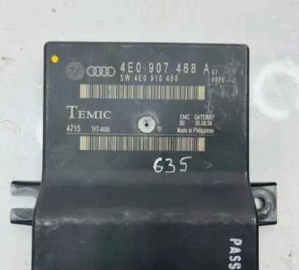Audi A8 S8 D3 4E Gateway control module 4E0907468A 4E0910468