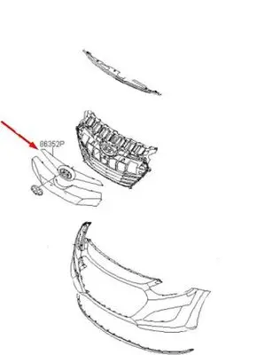 Hyundai i30 Front grill 86352A6000