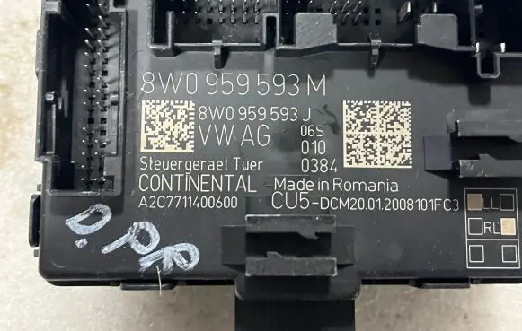 Audi A4 S4 B9 8W Door control unit/module 8W0959593M 8W0959593