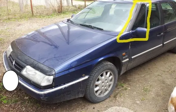 Citroen XM Front door vent window glass four-door 