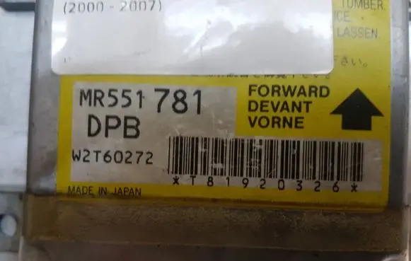 Mitsubishi Pajero Airbag control unit/module MR551781 W2T60272