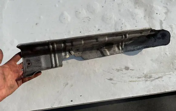 Heat shield in engine bay