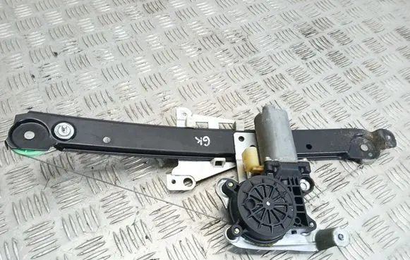 Rear door window regulator with motor