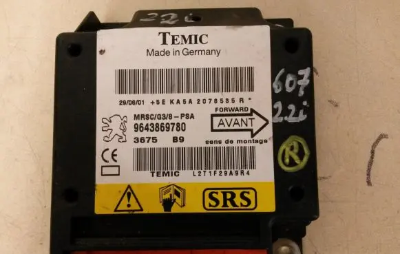Peugeot 607 Airbag control unit/module 9643869780