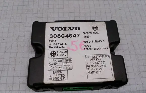 Volvo S40, V40 Other control units/modules 30864647 F005V00060 30862223