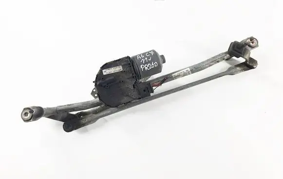 Front wiper linkage and motor