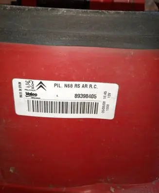 Citroen Xsara Picasso Rear/tail lights 89398405