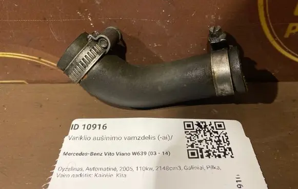 Mercedes-Benz Vito Viano W639 Engine coolant pipe/hose A6398320723