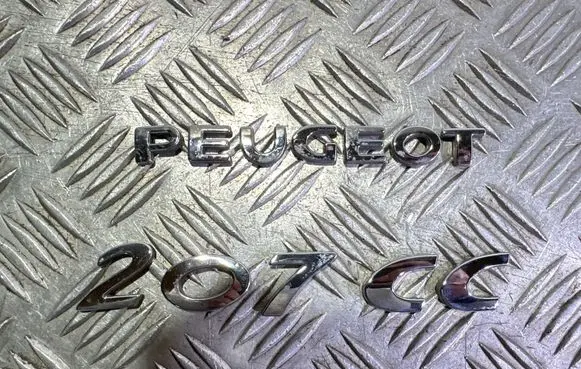 Peugeot 207 CC Rear loading door model letters 