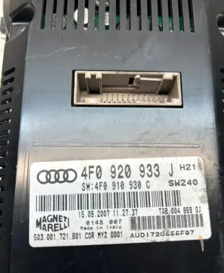 Audi A6 S6 C6 4F Speedometer (instrument cluster) 4F0920933J 503001721801 4F0910930C