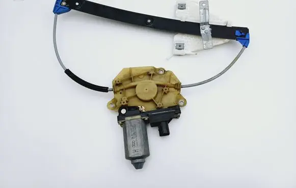 Rear door window regulator with motor