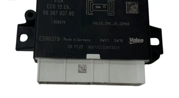 Opel Corsa F Parking PDC control unit/module 9838793780 ECU112C E500379