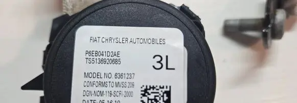 Chrysler Pacifica Third row seat belt P6EB041A2AE 6EB041A2AE