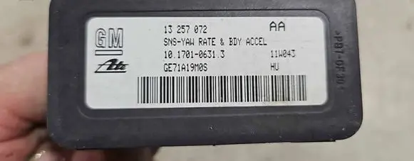 ESP acceleration yaw rate sensor