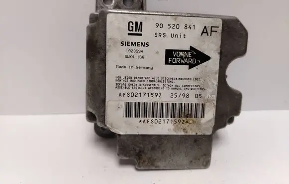 Opel Astra G Airbag control unit/module 90520841 AFS0217159Z 5WK4168