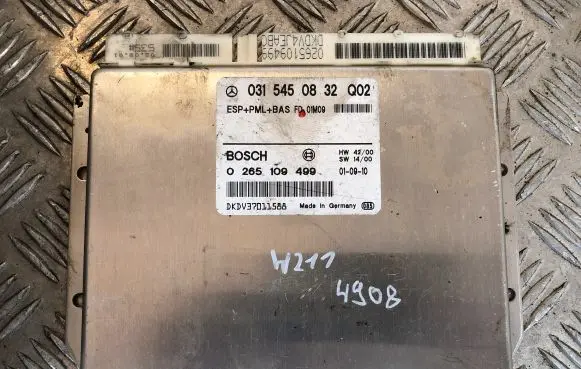 Mercedes-Benz E W211 ESP (stability system) control unit 0265109499 DKDV37011588 0315450832