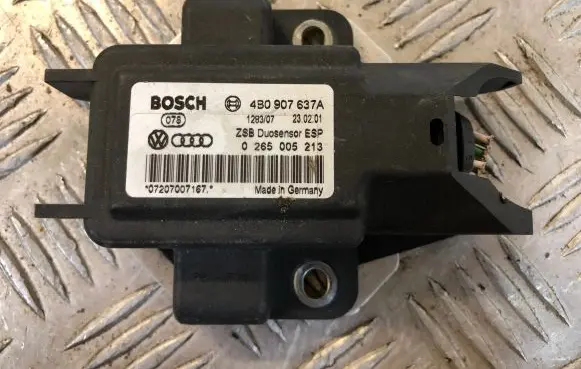 Audi A4 S4 B5 8D ESP acceleration yaw rate sensor 4B0907637A 0265005213 07207007167