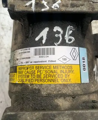 Renault Scenic II - Grand scenic II Air conditioning (A/C) compressor (pump) 8200309193 91140018