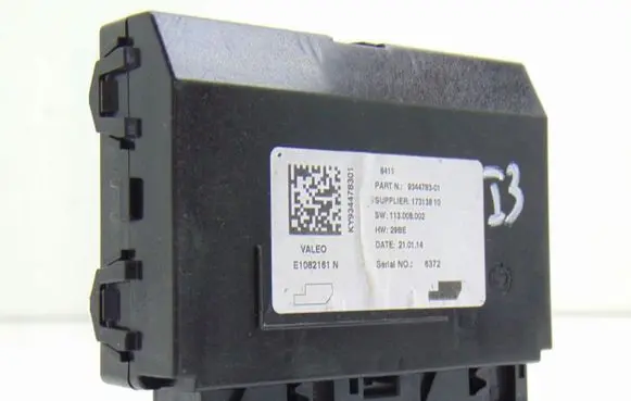 BMW i3 Air conditioning/heating control unit 9344783