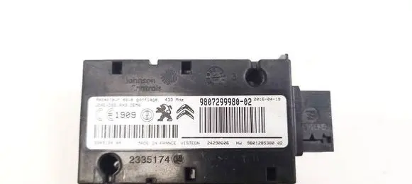 Citroen C4 II Tire pressure sensor 9807299980 980729998002