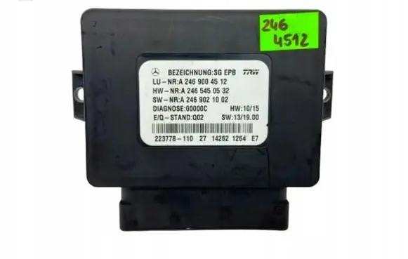 Mercedes-Benz B W246 W242 Hand brake control module A2465450532