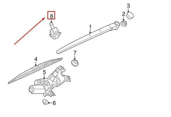 Land Rover Range Rover Sport L320 Rear window washer spray nozzle LR032197