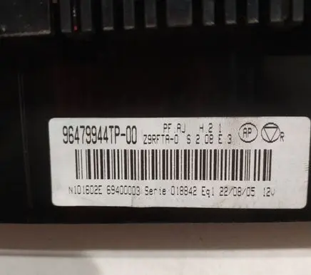 Peugeot 607 Climate control unit 96479944TP 96479944TP00
